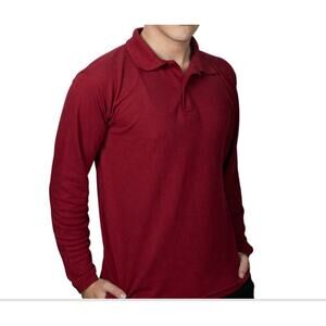 Murano Men’s Sweater Extra Fine Merino Wool Maroon Red Pullover Collar Size 2XT
